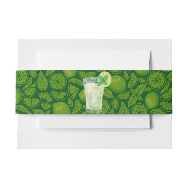 Mojito Einladungsbanderole (Vorderseite Beispiel)