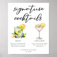 Mojito Lemon Drop Summer Signature Cocktails Menü
