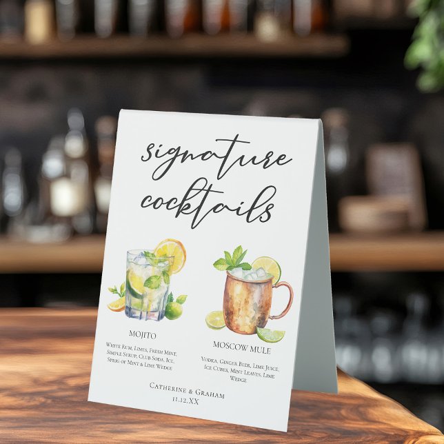 Mojito Moskau Mule Signature Cocktails Menü Tischaufsteller (Von Creator hochgeladen)