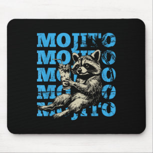 Mojito Raccoon Day Drinks Feral Beach Holiday Ta Mousepad