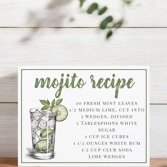 Mojito-Rezept Postkarte (Von Creator hochgeladen)