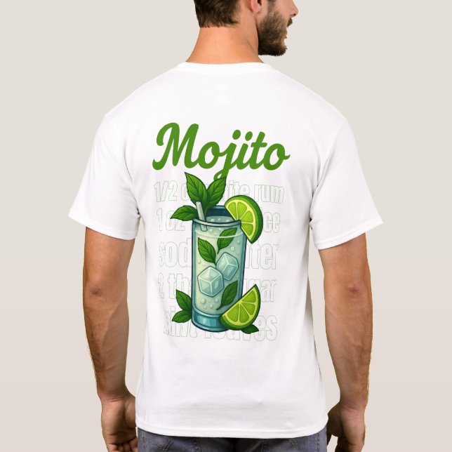 Mojito T-Shirt – Fresh Mint & Lime Cocktail (Rückseite)