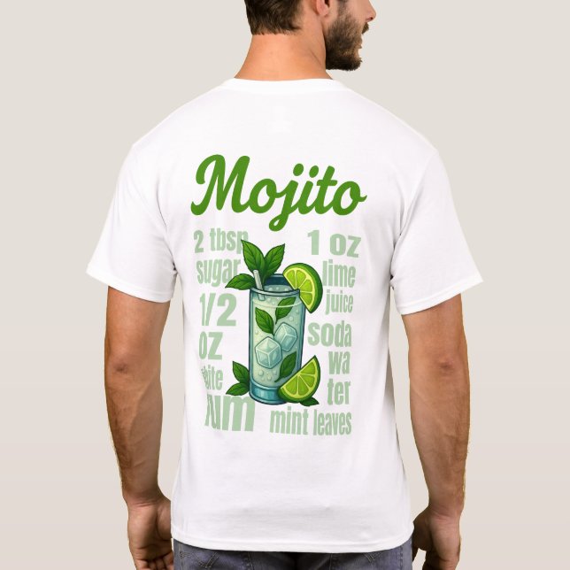 Mojito T-Shirt – Fresh Mint & Lime Cocktail (Rückseite)