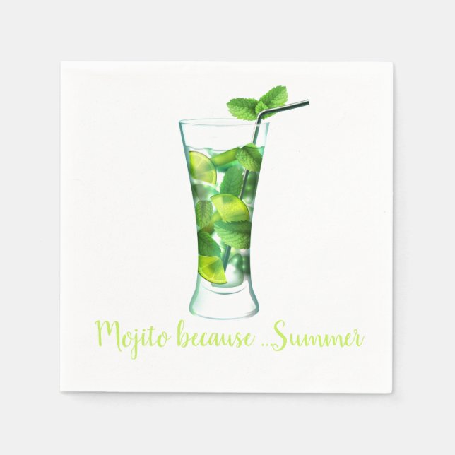 Mojito Themed Cocktail Serviette (Vorderseite)