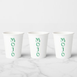 Mojo-Becher aus weißem Papier Pappbecher