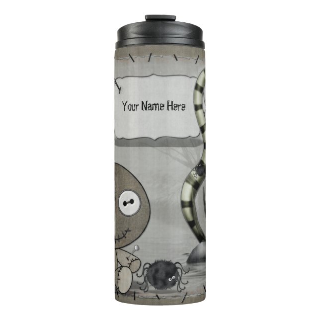 MOJO Gothic Voodoo Doll PERSONALISIERT Thermosbecher (Vorderseite)