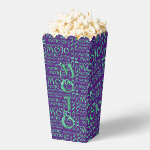 Mojo grün überall in lila Popcornkisten Geschenkschachtel