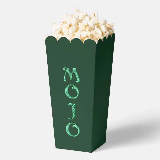 Mojo-grüne Popcorn-Box Geschenkschachtel (Geplatzt)