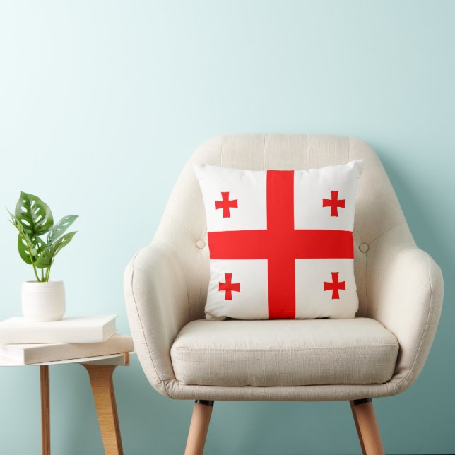 MoJo Pillow mit georgischer Flagge Kissen (Stuhl )