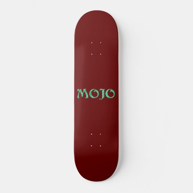 Mojo Rote Skateboard (Vorderseite)