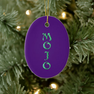 Mojo violet pendaison ornement ovale