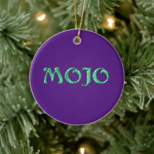 Mojo violet pendaison ornement rond