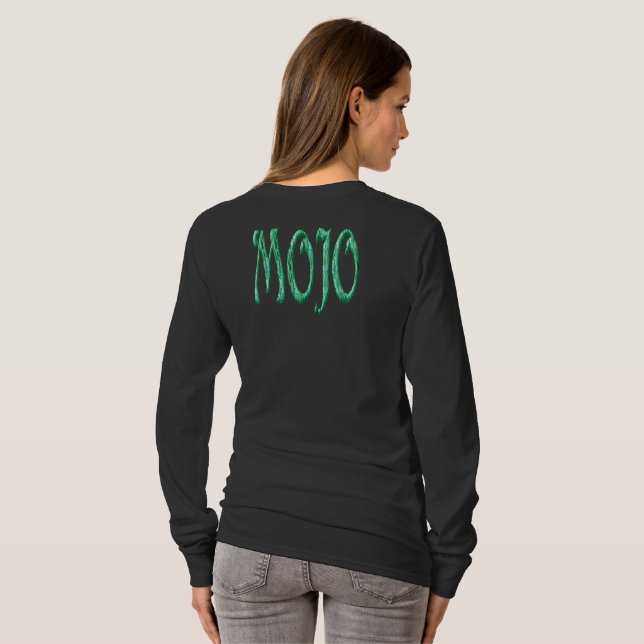 Mojo women black long sleeve t-shirt back (Schwarz voll)