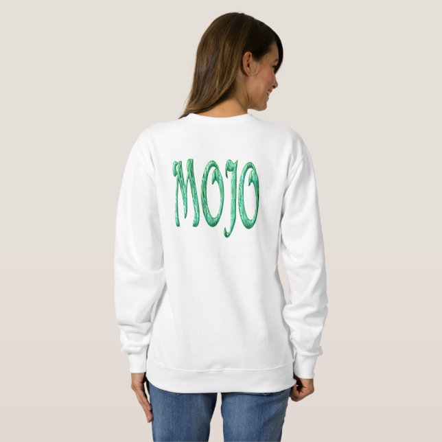 Mojo women white sweatshirt back (Schwarz voll)
