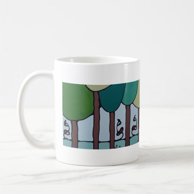 Mok - Ducks between the trees Kaffeetasse (Links)