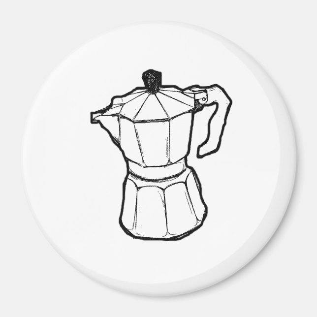 Moka Espresso Kaffeemaschine Kühlschrankmagnet (Vorne)