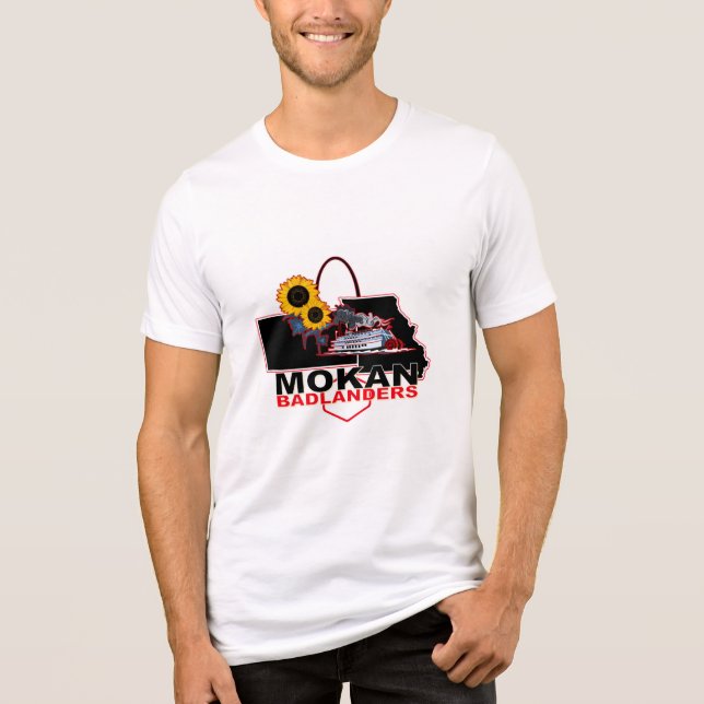 MOKAN Badlanders Mens Tri-Blend Shirt (Vorderseite)