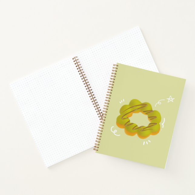 Mokka-Donut Spiralblock Notizbuch (Innenseite)