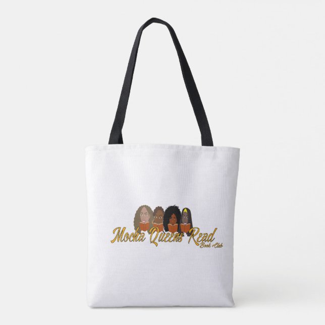 Mokka-Königinnen lasen Buch-Tasche/Tasche Tasche (Rückseite)