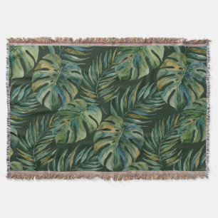 Moku Island Hawaiianische Aquarell-Monstera - Grün Decke