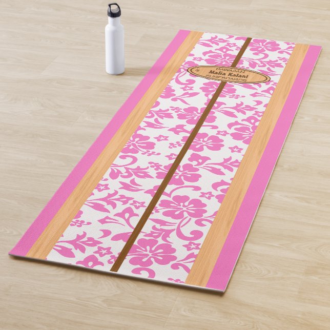 Mokuleia Hawaiian Hibiskus Monogram Surfboard Yogamatte (Beispiel)