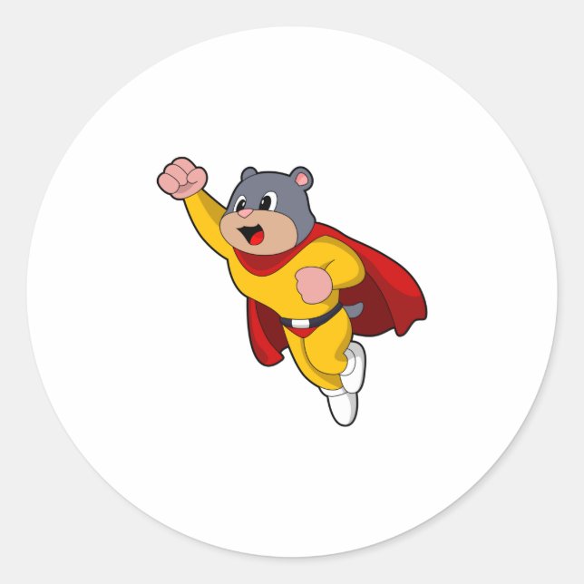 Mol as Hero Runder Aufkleber (Vorderseite)