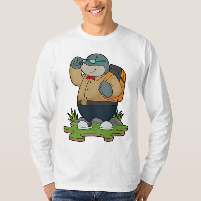 Mol as Hiker with Backpack T-Shirt (Vorderseite)