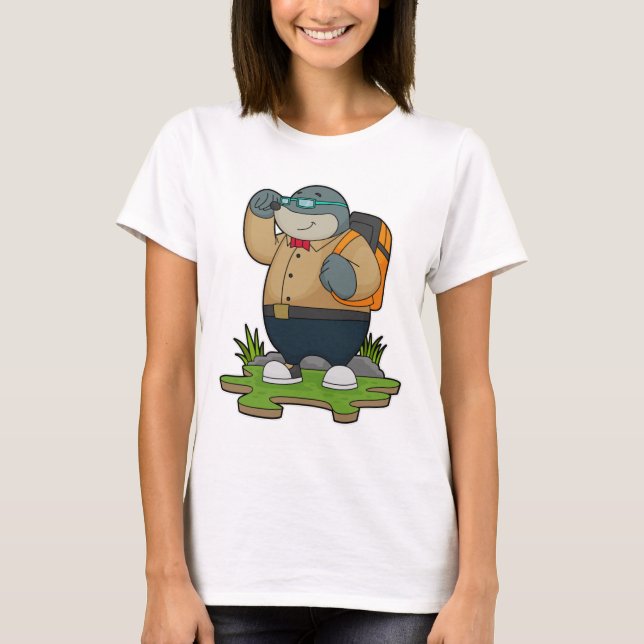 Mol as Hiker with Backpack T-Shirt (Vorderseite)