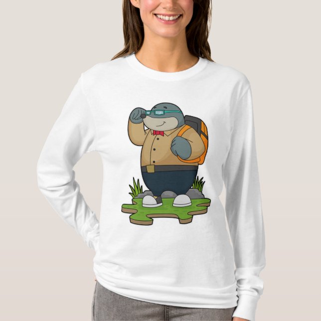 Mol as Hiker with Backpack T-Shirt (Vorderseite)