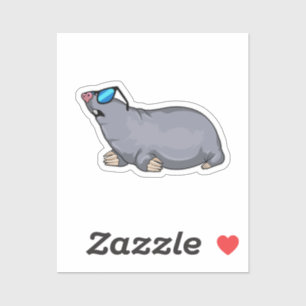 Mol with Sungasse Aufkleber