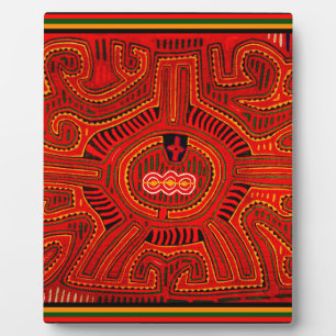 Mola-Design der San-Blas-Indianer Fotoplatte