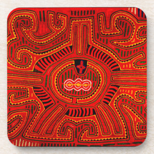 Mola-Design von San-Blas-Indianern Getränkeuntersetzer
