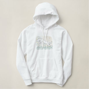 Mola-Grenzcollie-Agility Bestickter Hoodie