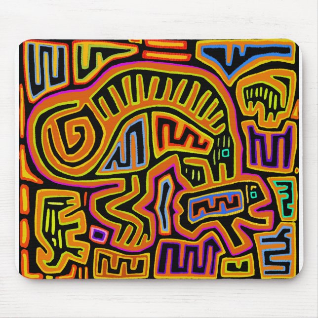 Mola Shaman Peyote Visions Mousepad (Vorne)