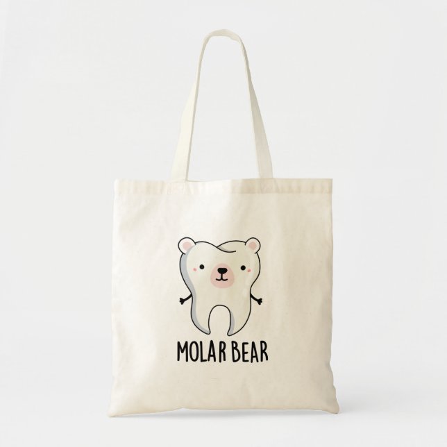 Molar Bear Funny Tooth Puff Tragetasche (Vorne)