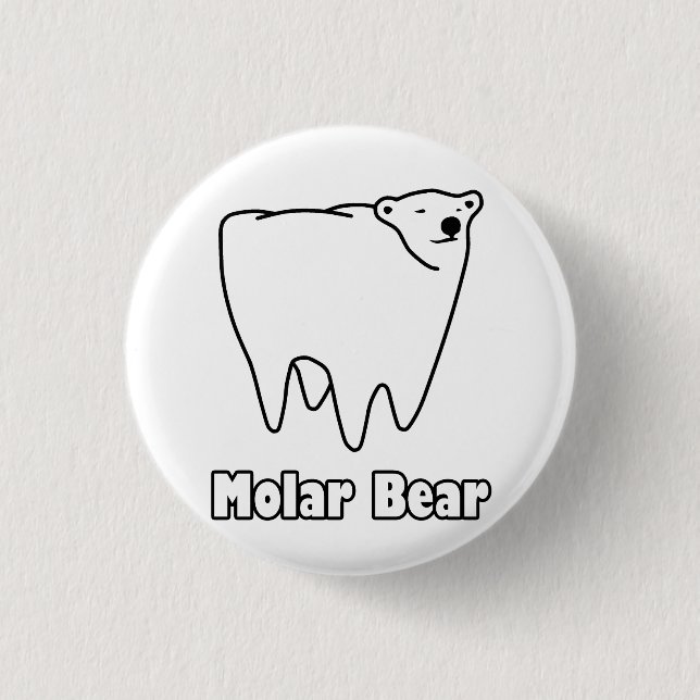 Molar Bear Polar Tooth Bear Button (Vorderseite)