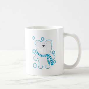 Molar Bear Scarf Funny Artic Polar Cartoon Kaffeetasse