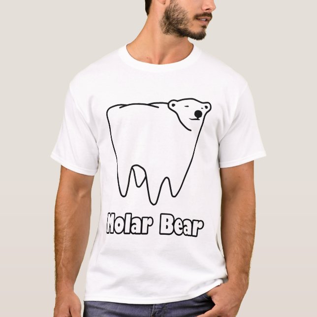 Molarer Bärn-polarer Zahn-Bär T-Shirt (Vorderseite)