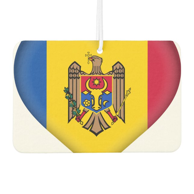 Moldau-Flagge Autolufterfrischer (Vorderseite)