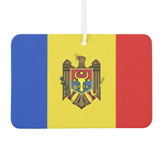 Moldau-Flagge Autolufterfrischer (Vorderseite)