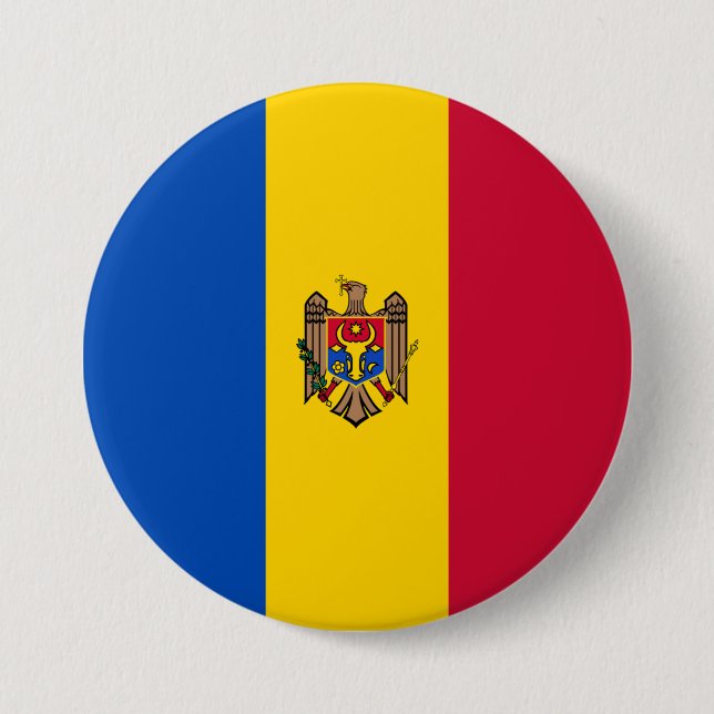 Moldau-Flagge Button (Vorderseite)