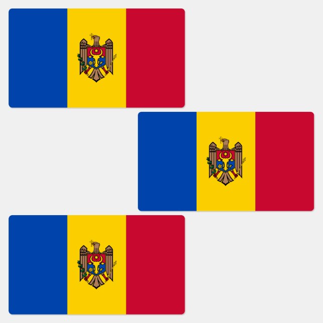 Moldau-Flagge Etiketten (Gruppe)