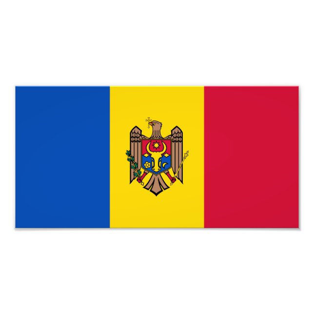 Moldau-Flagge Fotodruck (Vorne)
