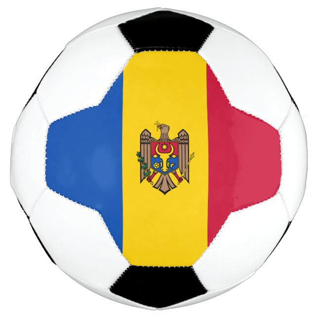 Moldau-Flagge Fußball (Vorderseite)