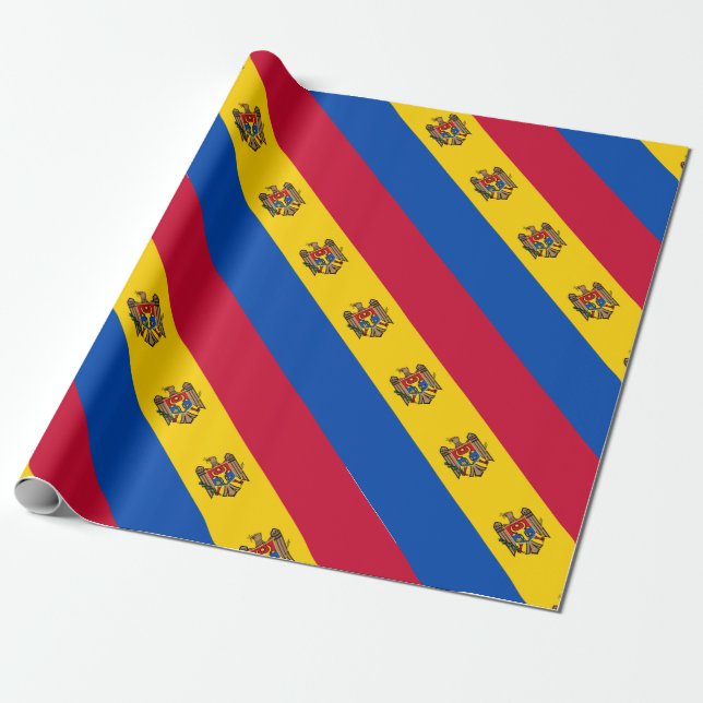 Moldau-Flagge Geschenkpapier (Ungerollt)