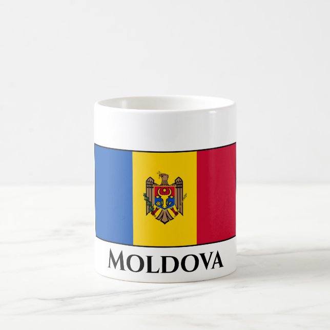 Moldau-Flagge Kaffeetasse (Mittel)
