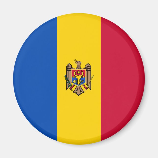 Moldau-Flagge Magnet (Vorne)
