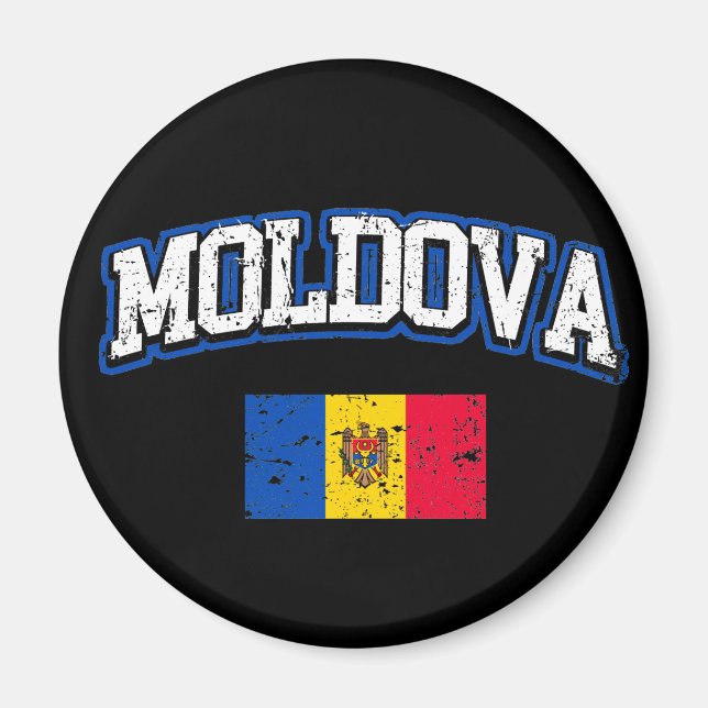 Moldau-Flagge Magnet (Vorne)