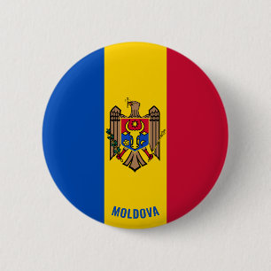 Moldau Flagge Niedlich Patriotisch Button