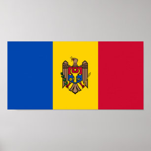 Moldau-Flagge Poster